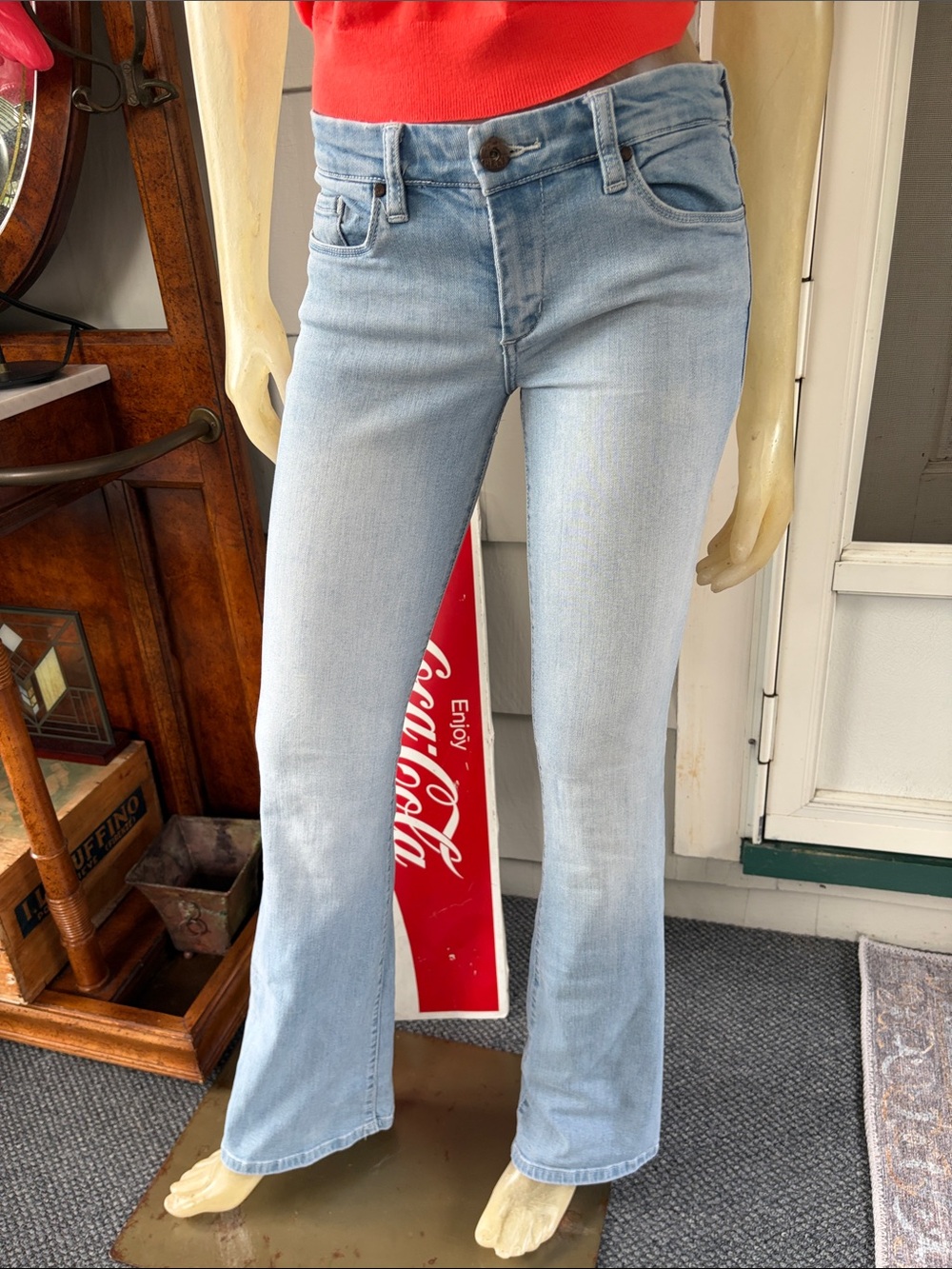 Blank NYC 33.5” Inseam Women's Light Blue Flare Jeans - Soft Vintage Wash